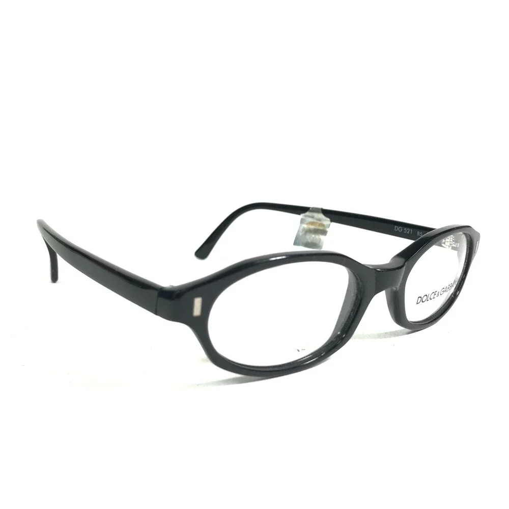 Dolce & Gabbana Petite Eyeglasses Frames DG 521 B5 Shiny Black Round 47-17-140